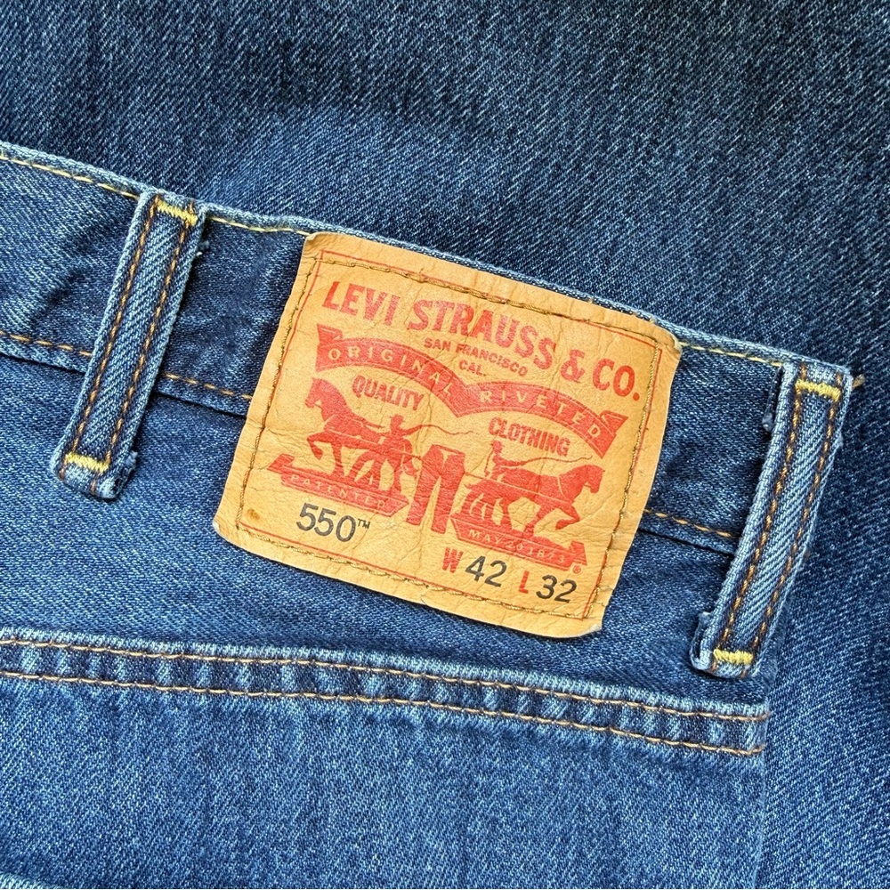 Levi's 550 Men's Dark Blue Relaxed Jeans - Picture 5 of 5